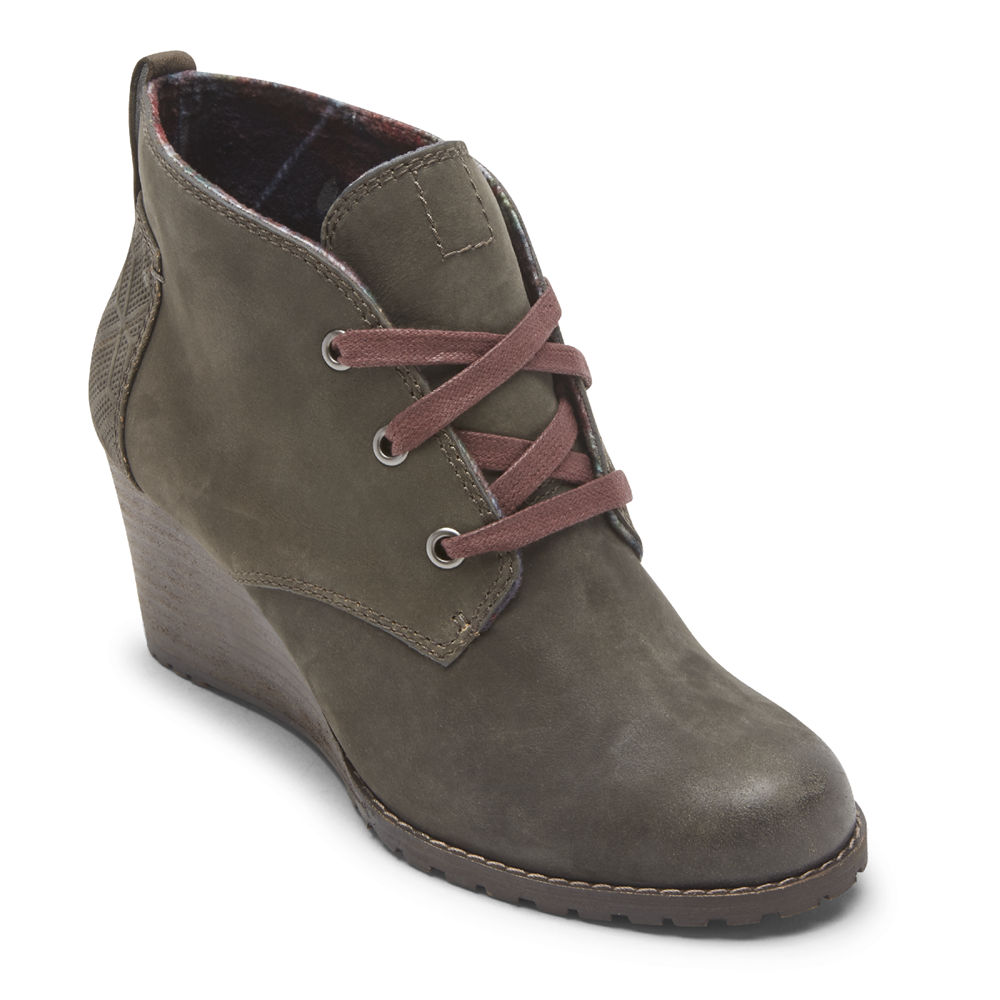 Rockport Støvler Dame Olivengrønne - Cobb Hill Lucinda Chukka - VWTK60945